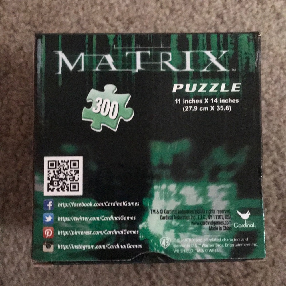 Matrix puzzle from Lootcrate